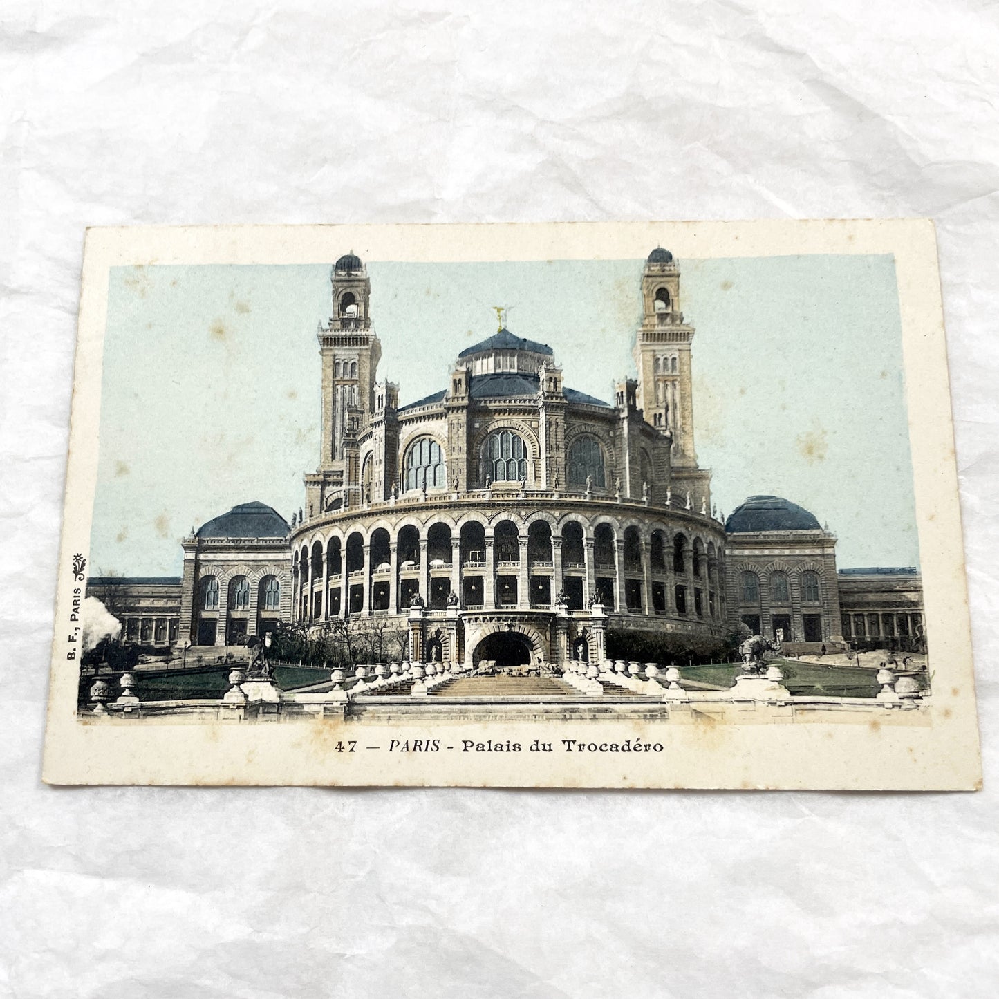 1900s - Paris Vintage Postcard - Palais Du Trocadero - French Architecture History - Parisian Landmark Collectible