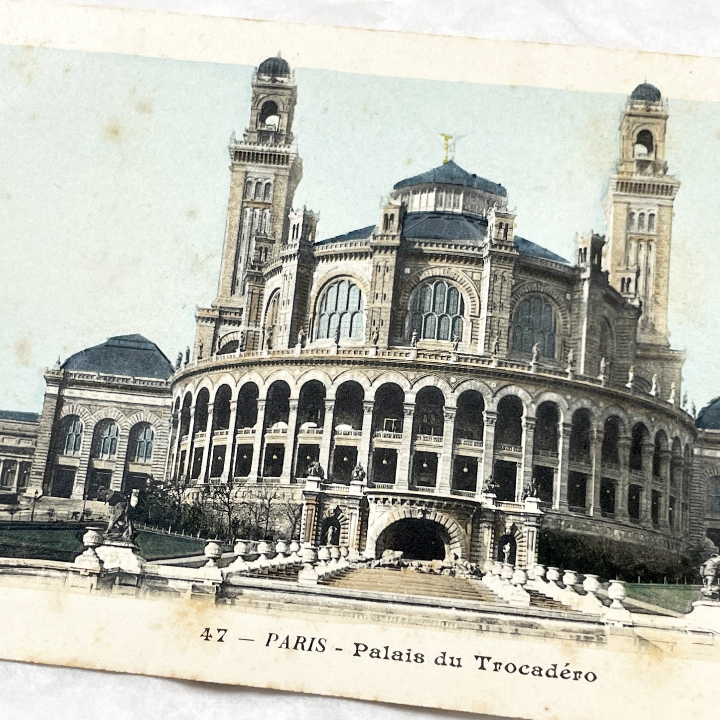 1900s - Paris Vintage Postcard - Palais Du Trocadero - French Architecture History - Parisian Landmark Collectible