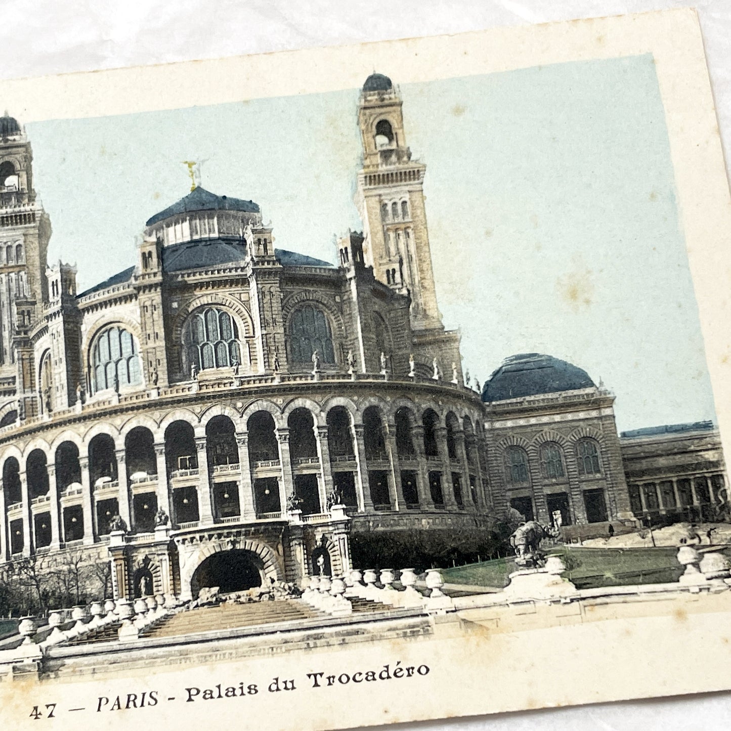 1900s - Paris Vintage Postcard - Palais Du Trocadero - French Architecture History - Parisian Landmark Collectible