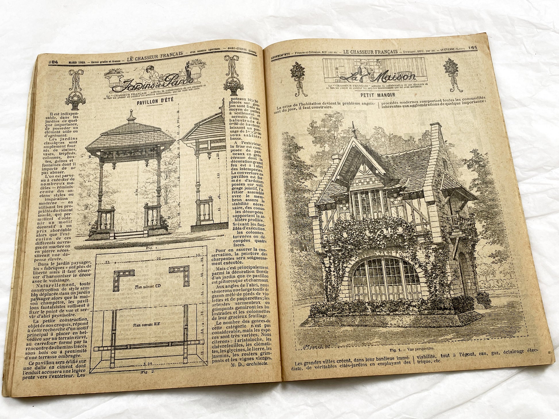 1920s – French Magazine - Le Chasseur Français - French vintage illustrated lifestyle & advertising publication