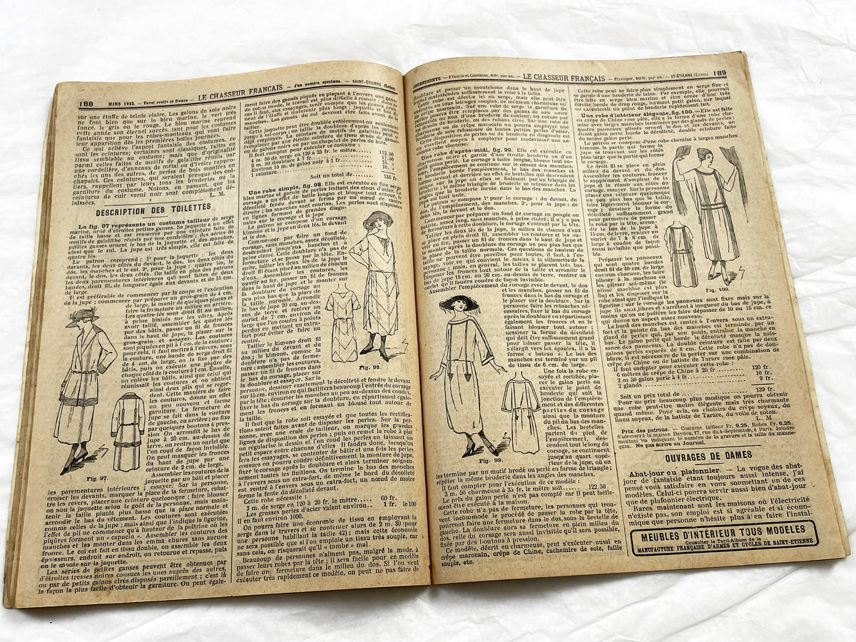 1920s – French Magazine - Le Chasseur Français - French vintage illustrated lifestyle & advertising publication