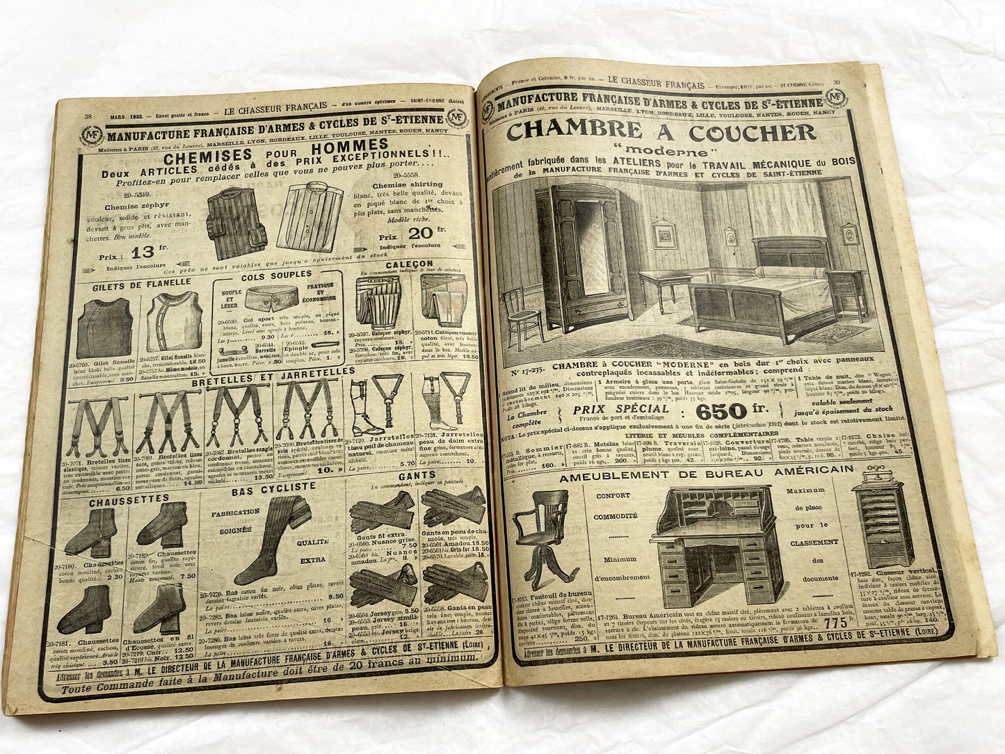 1920s – French Magazine - Le Chasseur Français - French vintage illustrated lifestyle & advertising publication