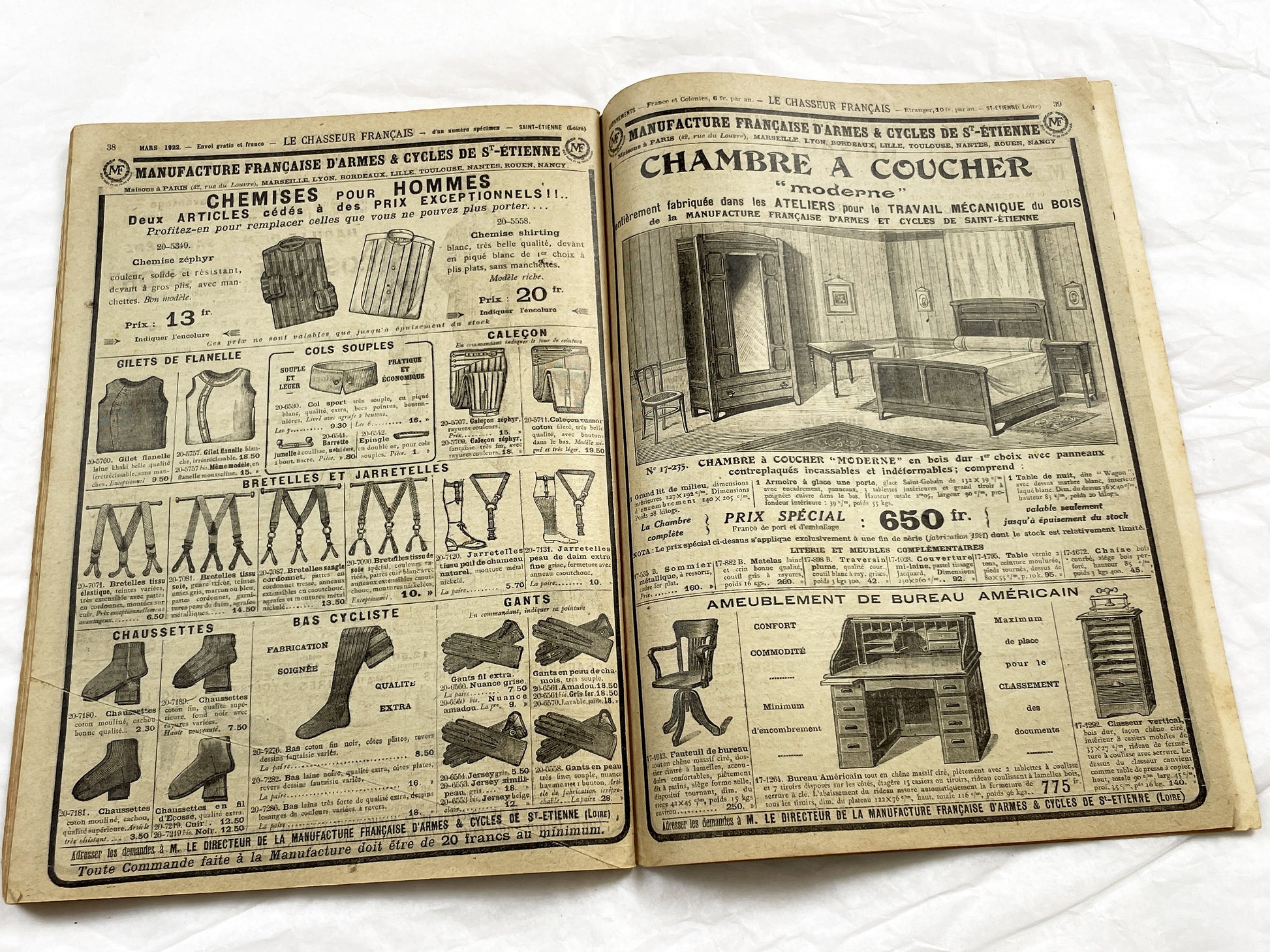 1920s – French Magazine - Le Chasseur Français - French vintage illustrated lifestyle & advertising publication