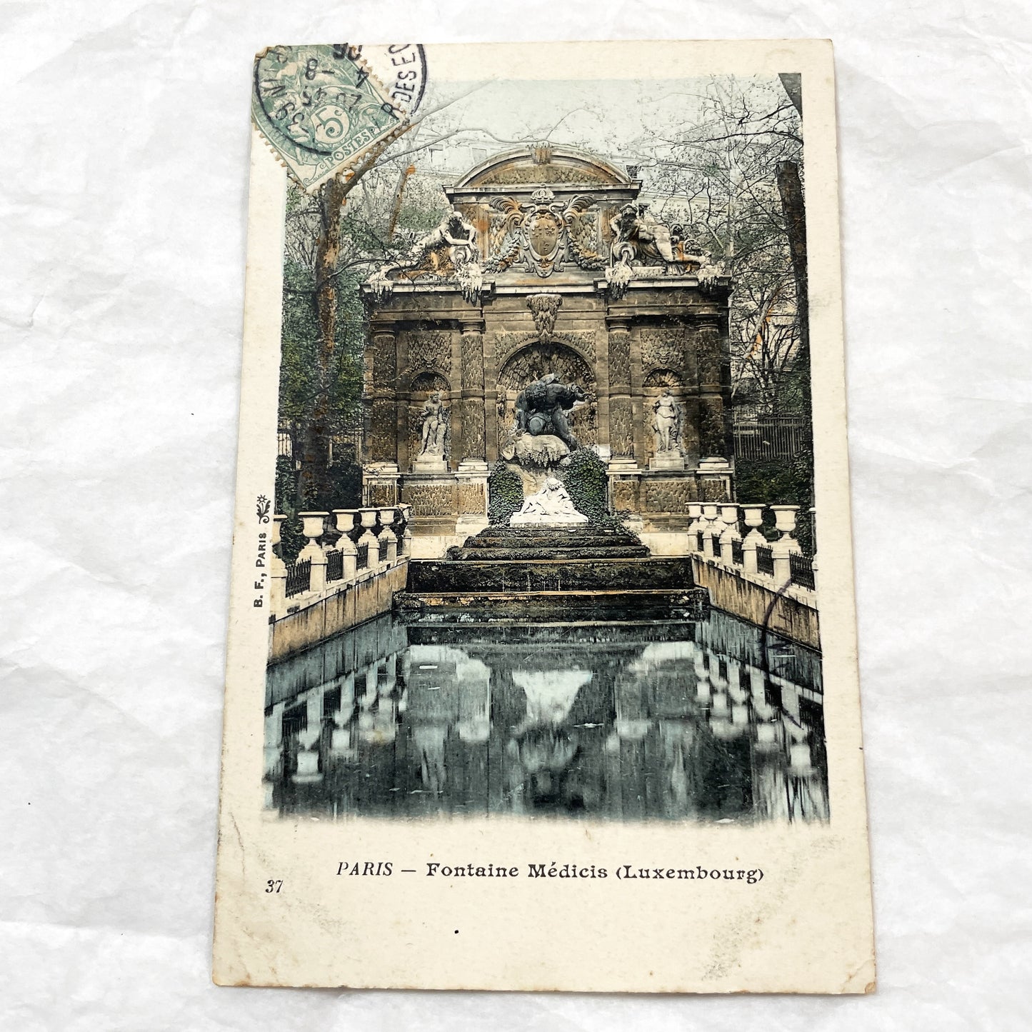 1900s - Vintage Paris Postcard - Fontaine Médicis Luxembourg Garden View - French City Memorabilia - Historic Architecture Collectible Card