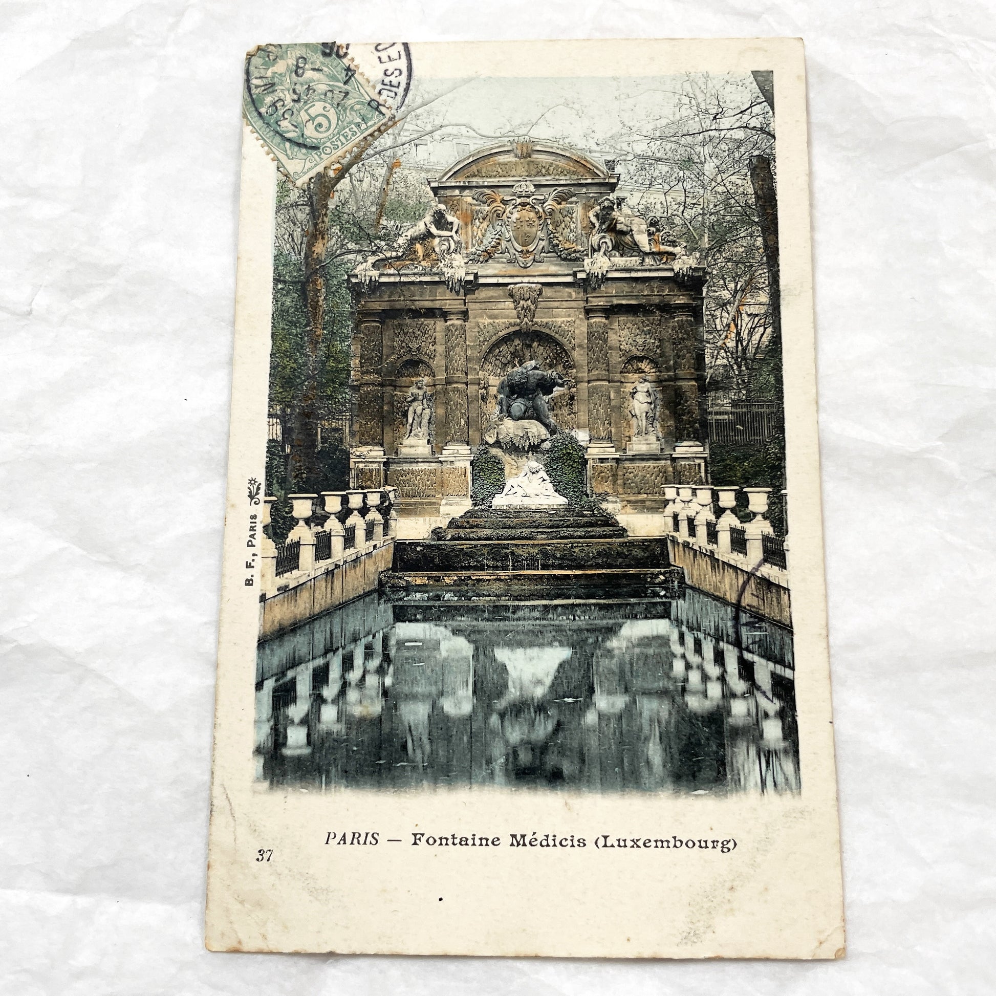 1900s - Vintage Paris Postcard - Fontaine Médicis Luxembourg Garden View - French City Memorabilia - Historic Architecture Collectible Card