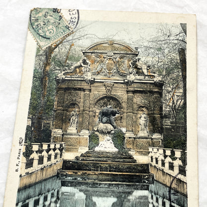 1900s - Vintage Paris Postcard - Fontaine Médicis Luxembourg Garden View - French City Memorabilia - Historic Architecture Collectible Card