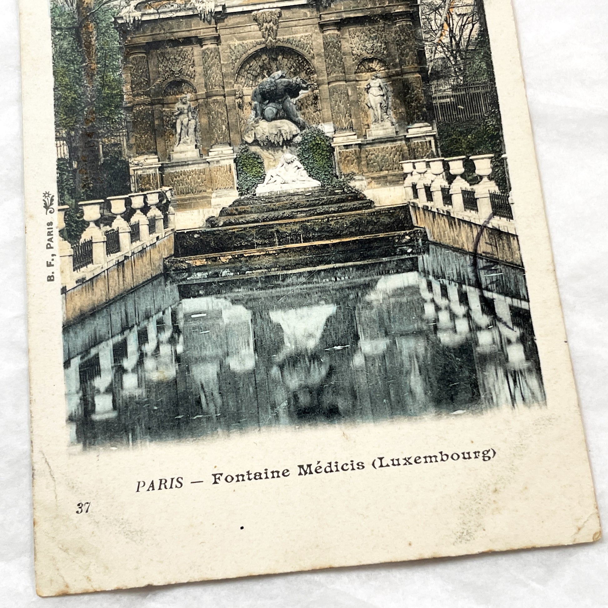 1900s - Vintage Paris Postcard - Fontaine Médicis Luxembourg Garden View - French City Memorabilia - Historic Architecture Collectible Card