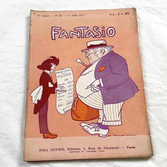 1920s - French magazine "Fantasio" with articles, photos, advertising, etc. - 1922 - 30 pages - Two pages missing