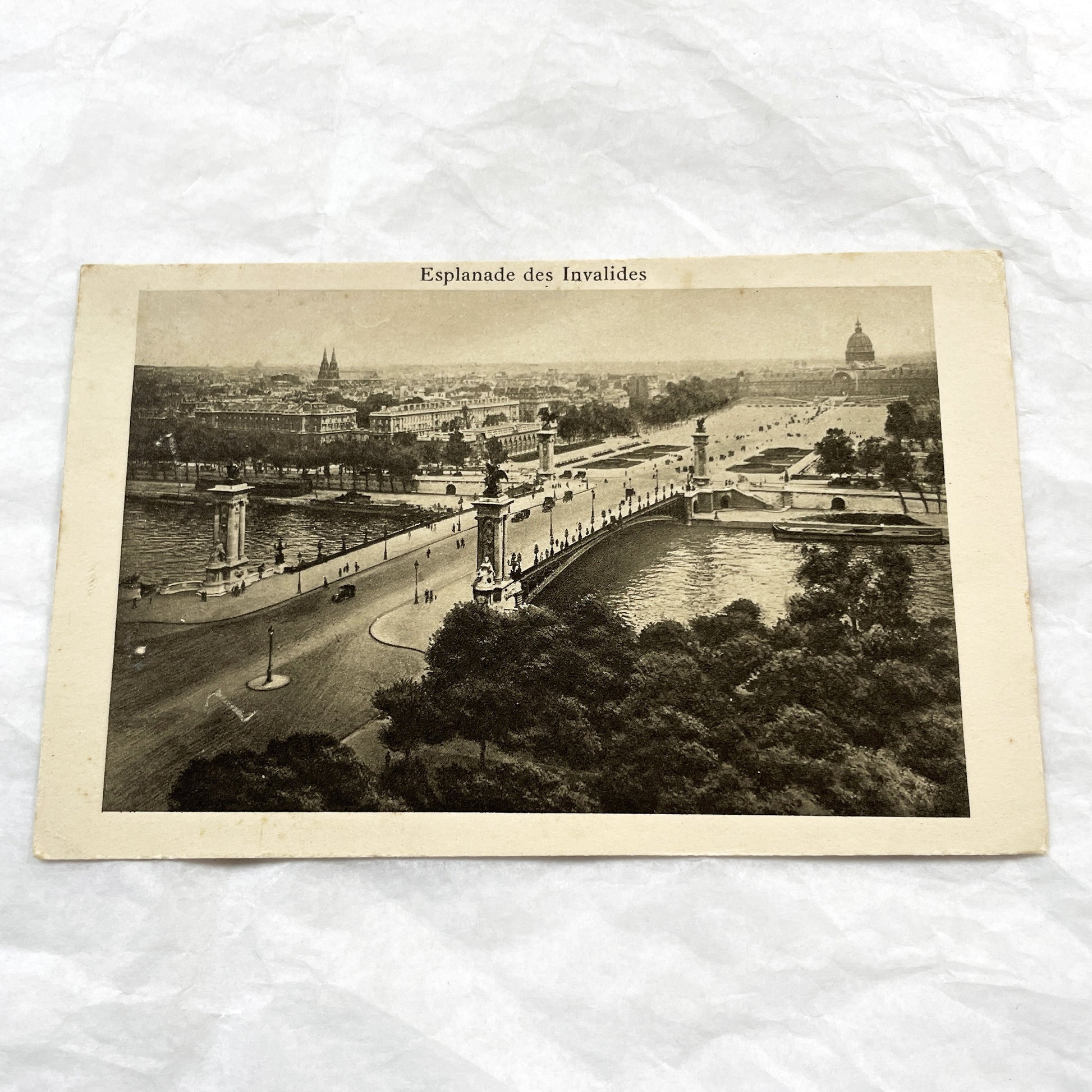 1910s - Vintage Paris Postcard - Esplanade Des Invalides View With Pont Alexandre III - Historical French Landmark Collectible