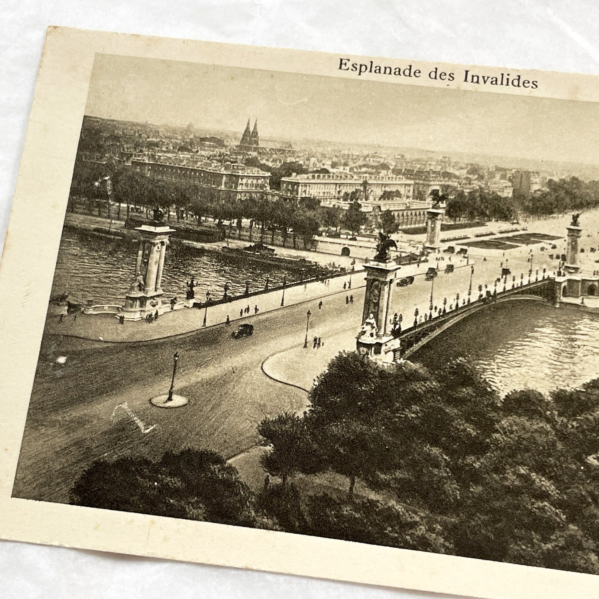 1910s - Vintage Paris Postcard - Esplanade Des Invalides View With Pont Alexandre III - Historical French Landmark Collectible
