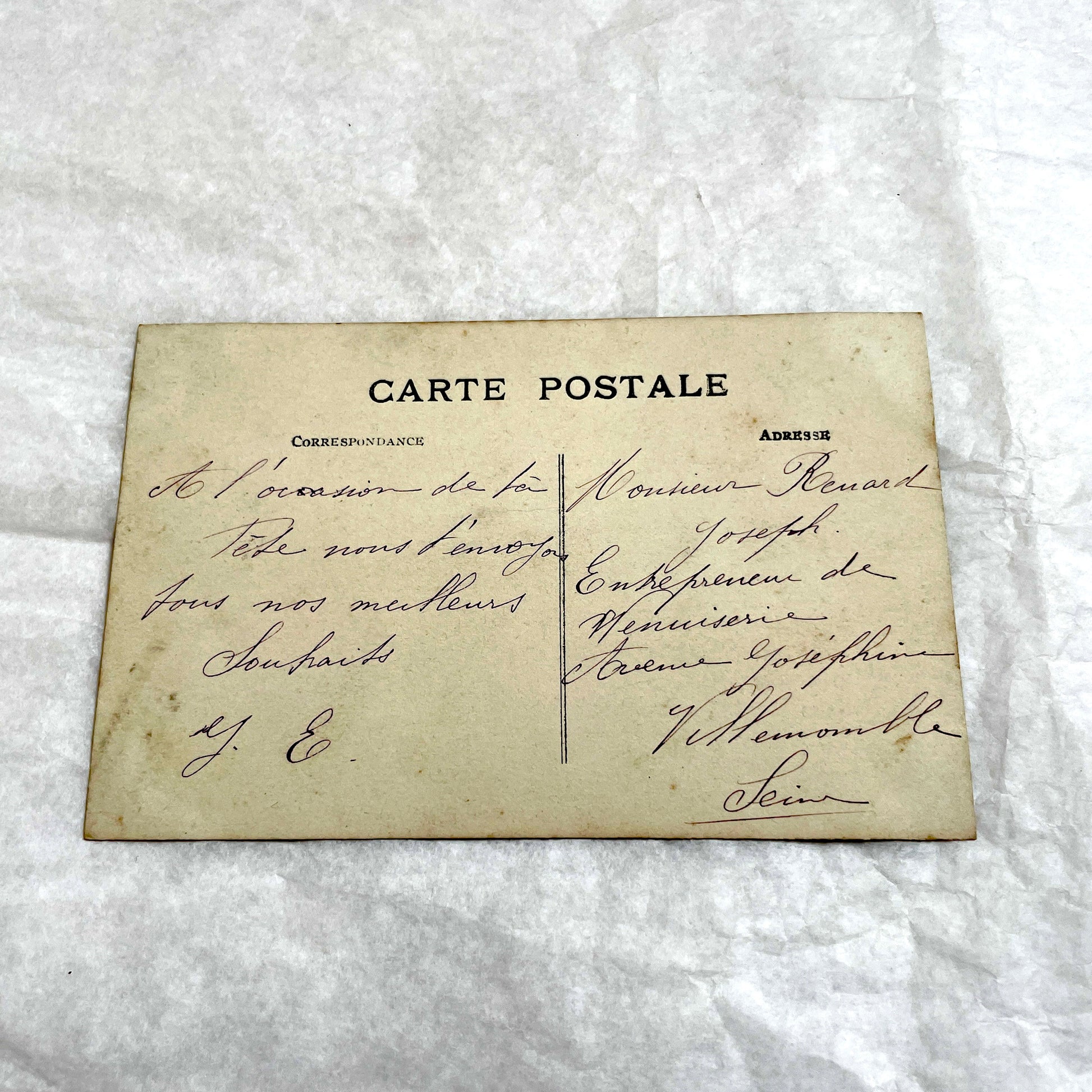 1900s - French Postcard - Belle Époque Woman with Roses - Birthday Greeting