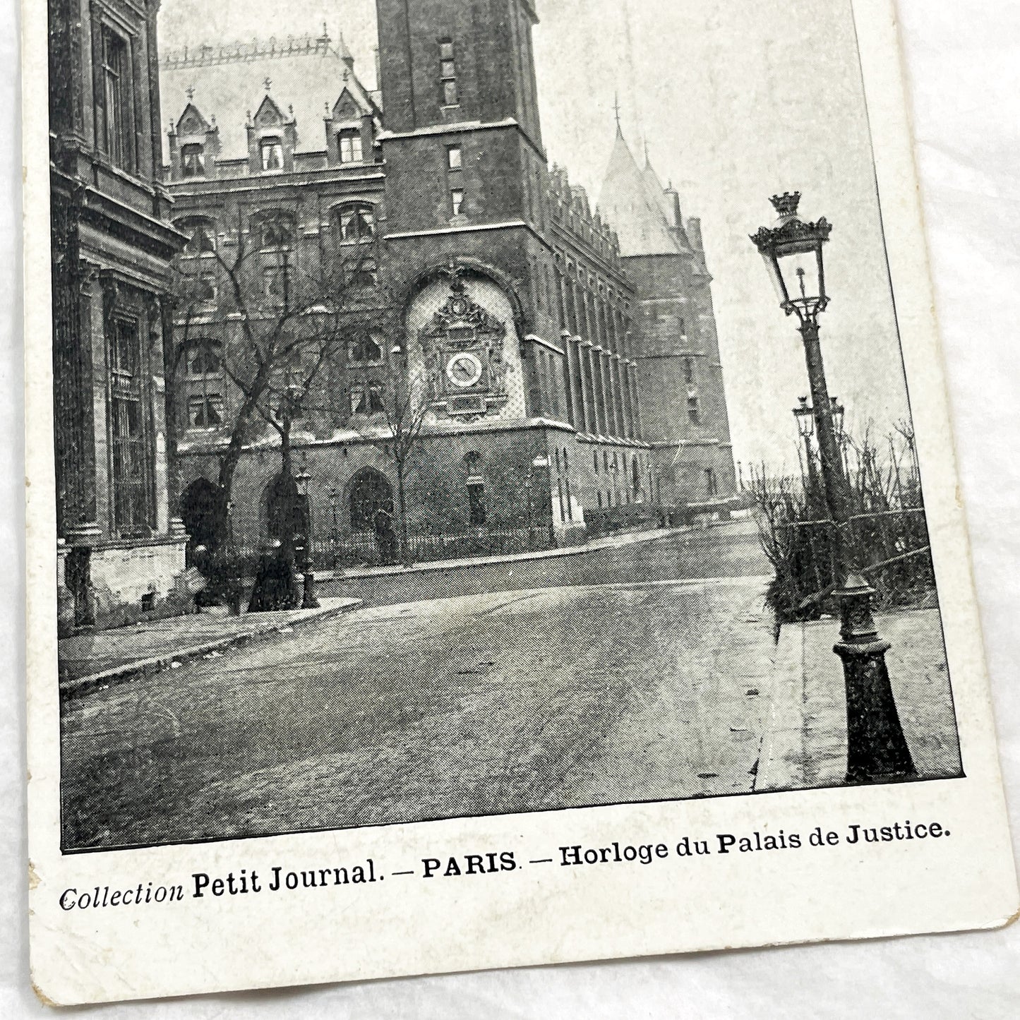 1900s - Vintage Paris Postcard - Horloge du Palais de Justice - Historic Parisian Landmark - Black And White Photography