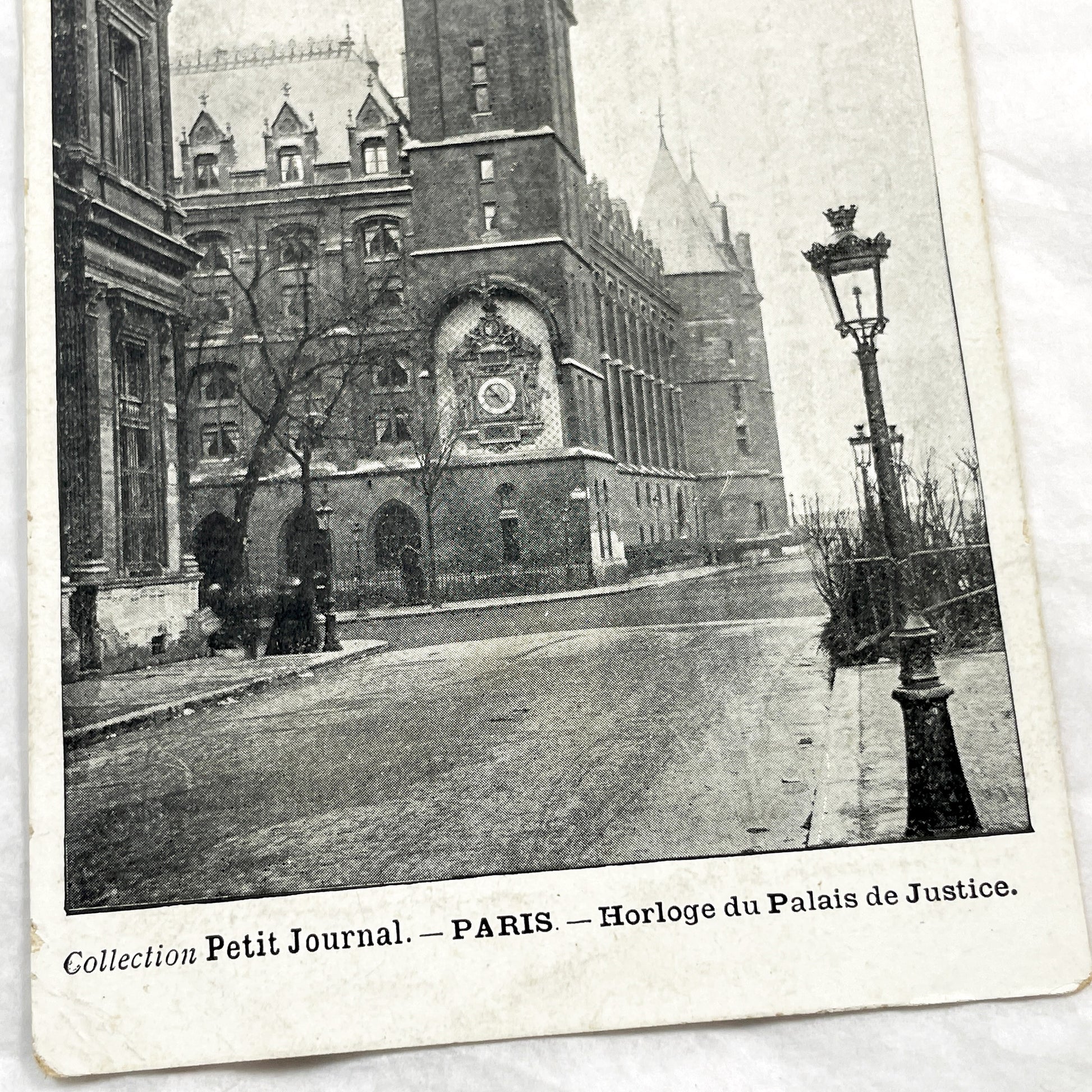 1900s - Vintage Paris Postcard - Horloge du Palais de Justice - Historic Parisian Landmark - Black And White Photography