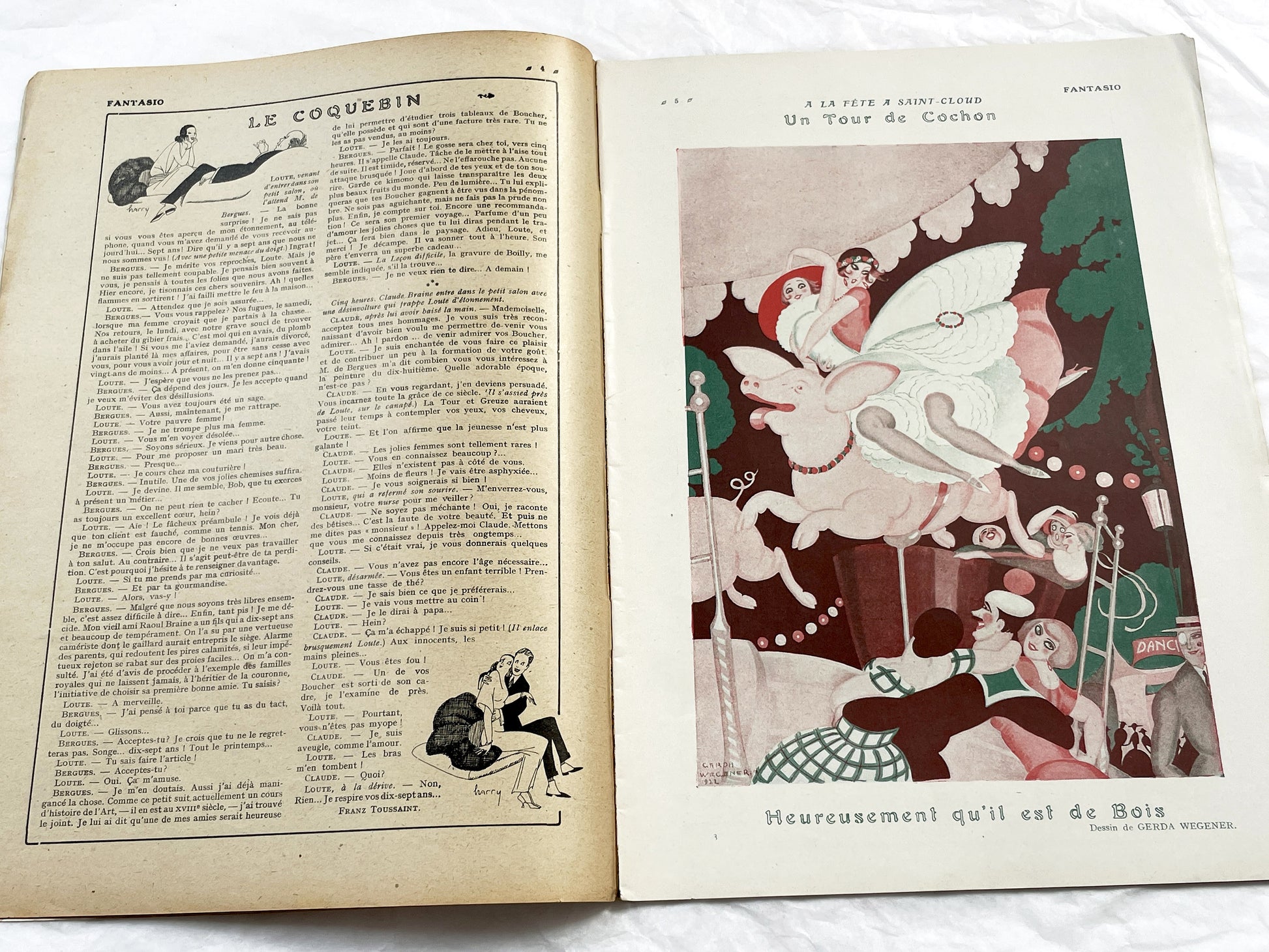 1920s - French magazine "Fantasio" with articles, photos, advertising, etc. - 1922 - 30 pages - Two pages missing