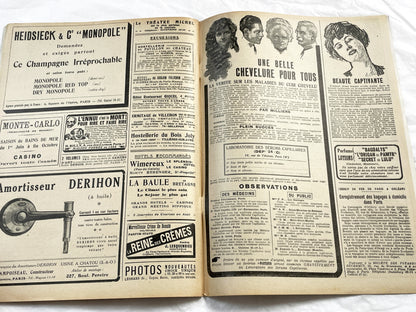 1920s - French magazine "Fantasio" with articles, photos, advertising, etc. - 1922 - 30 pages - Two pages missing