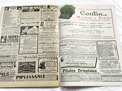 1920s - French magazine "Fantasio" with articles, photos, advertising, etc. - 1922 - 30 pages - Two pages missing