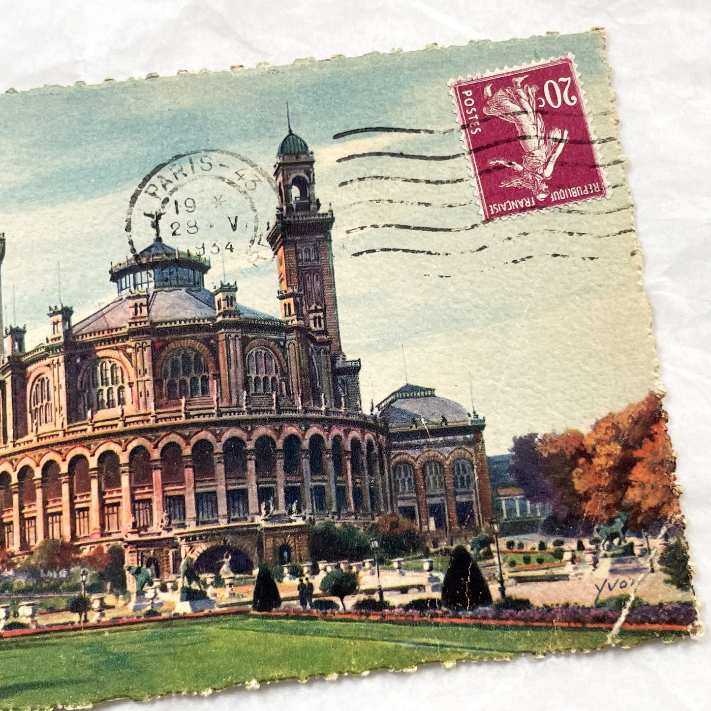 1930s - Vintage Paris Palais Du Trocadero Postcard - Historic French Architecture Landmark - Parisian Grandeur Memorabilia
