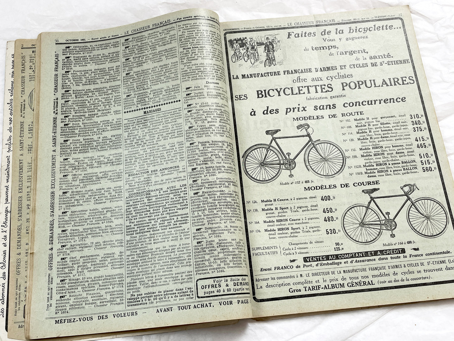 1930s – French Magazine - Le Chasseur Français - French vintage illustrated lifestyle & advertising publication