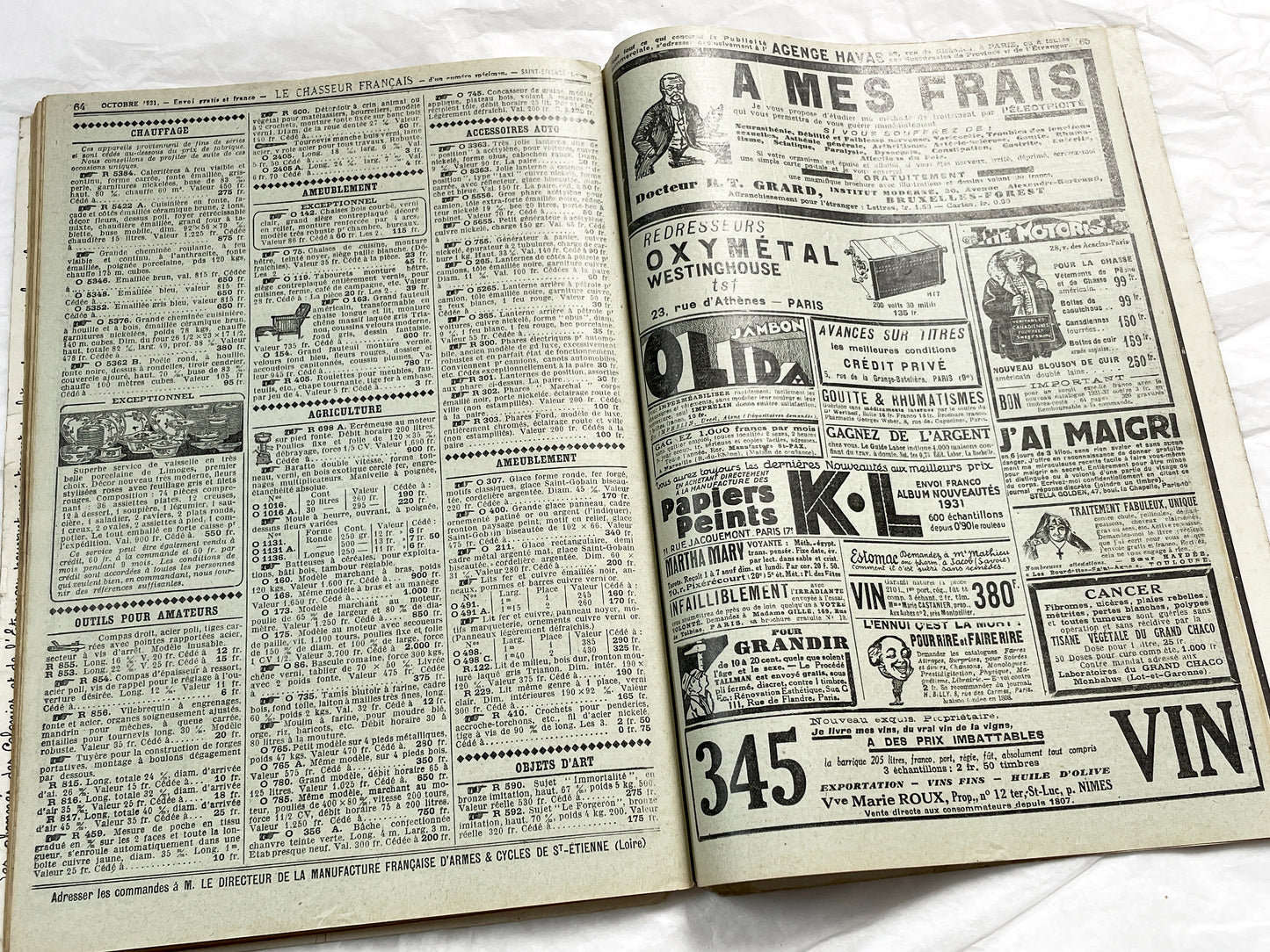 1930s – French Magazine - Le Chasseur Français - French vintage illustrated lifestyle & advertising publication