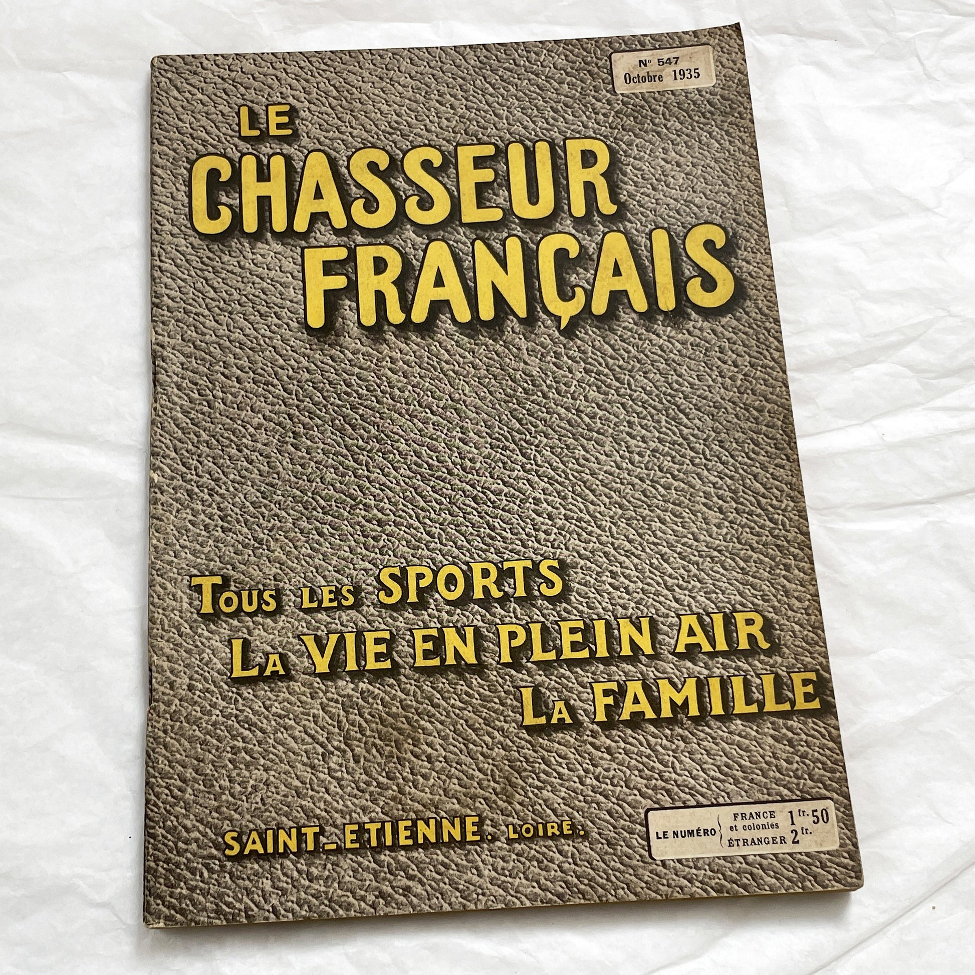 1930s – French Magazine - Le Chasseur Français - French vintage illustrated lifestyle & advertising publication
