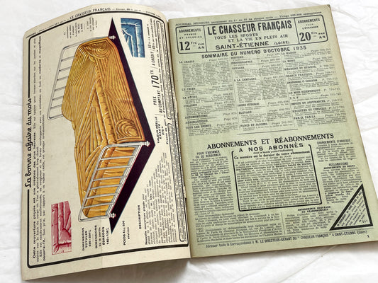 1930s – French Magazine - Le Chasseur Français - French vintage illustrated lifestyle & advertising publication