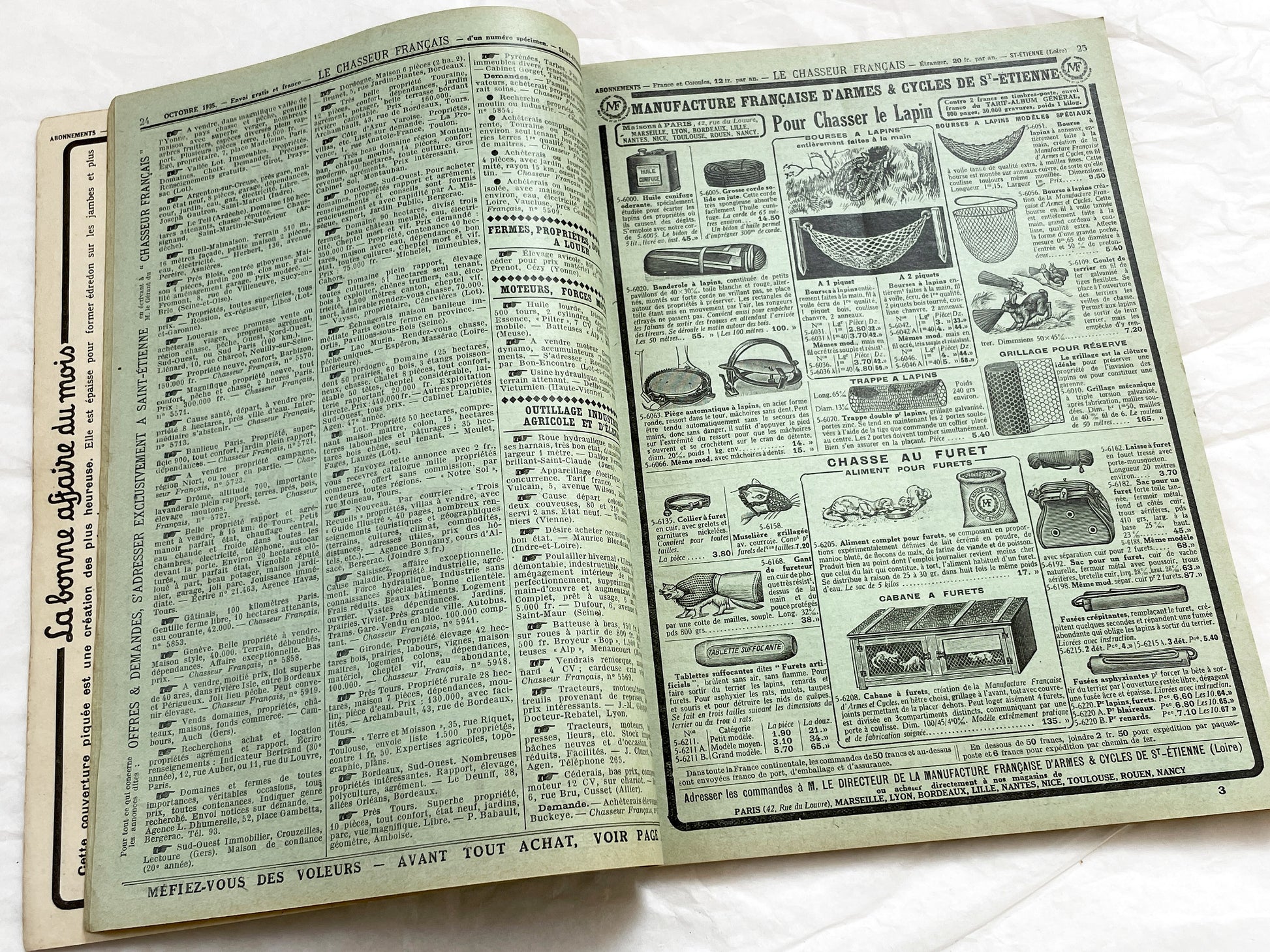 1930s – French Magazine - Le Chasseur Français - French vintage illustrated lifestyle & advertising publication