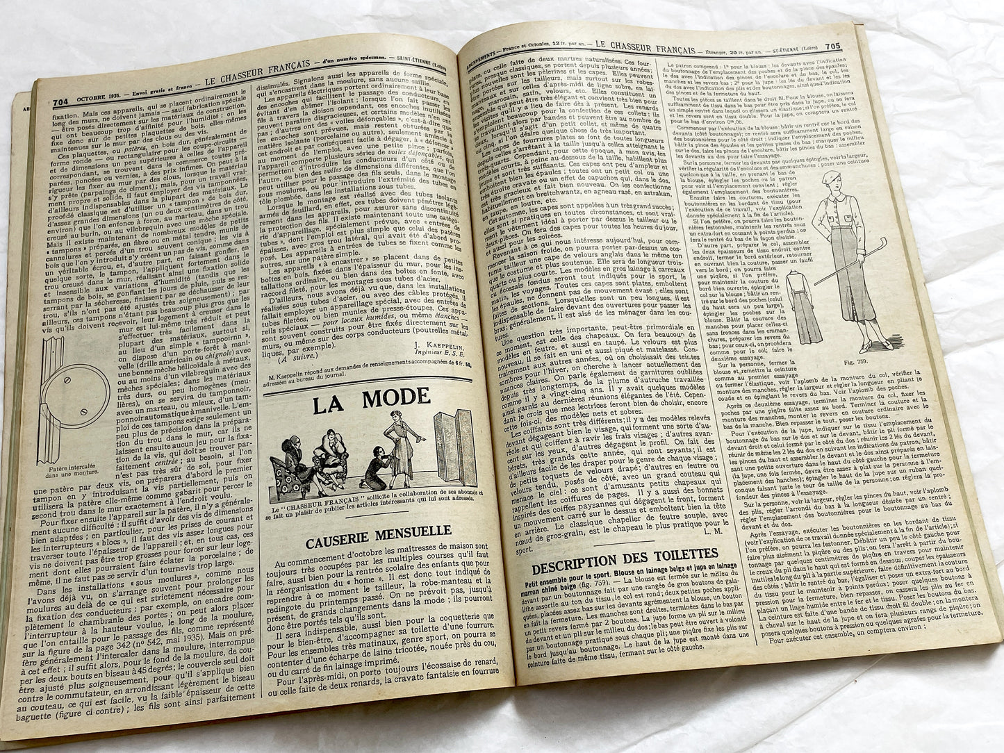 1930s – French Magazine - Le Chasseur Français - French vintage illustrated lifestyle & advertising publication