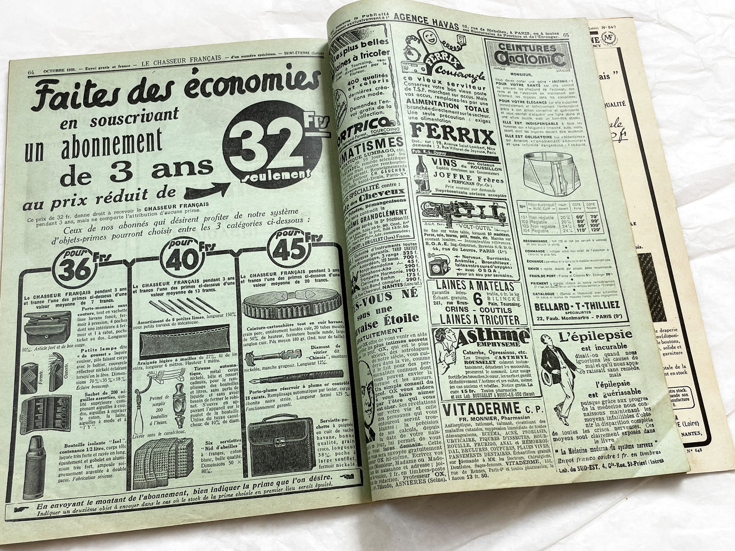 1930s – French Magazine - Le Chasseur Français - French vintage illustrated lifestyle & advertising publication