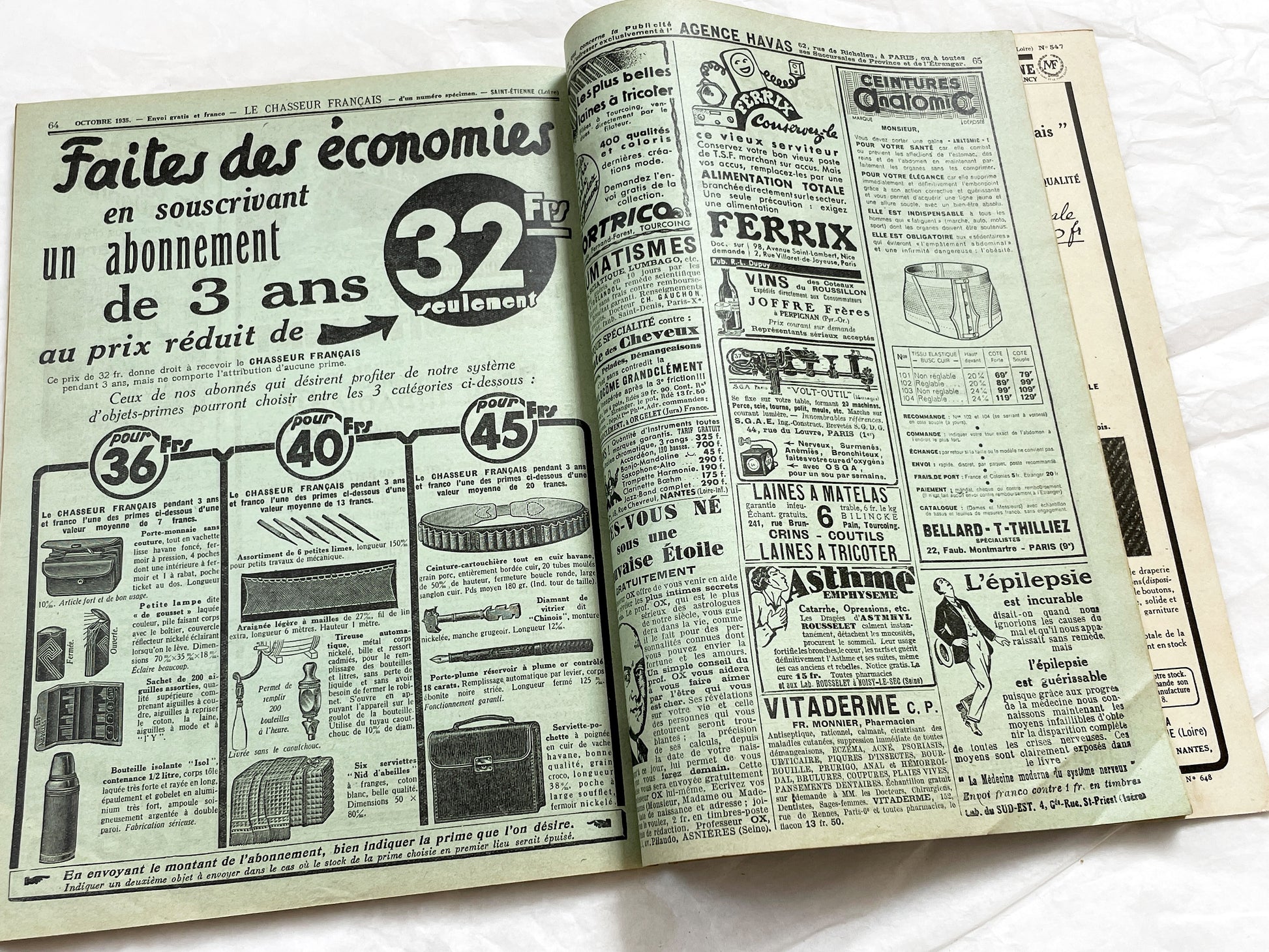 1930s – French Magazine - Le Chasseur Français - French vintage illustrated lifestyle & advertising publication