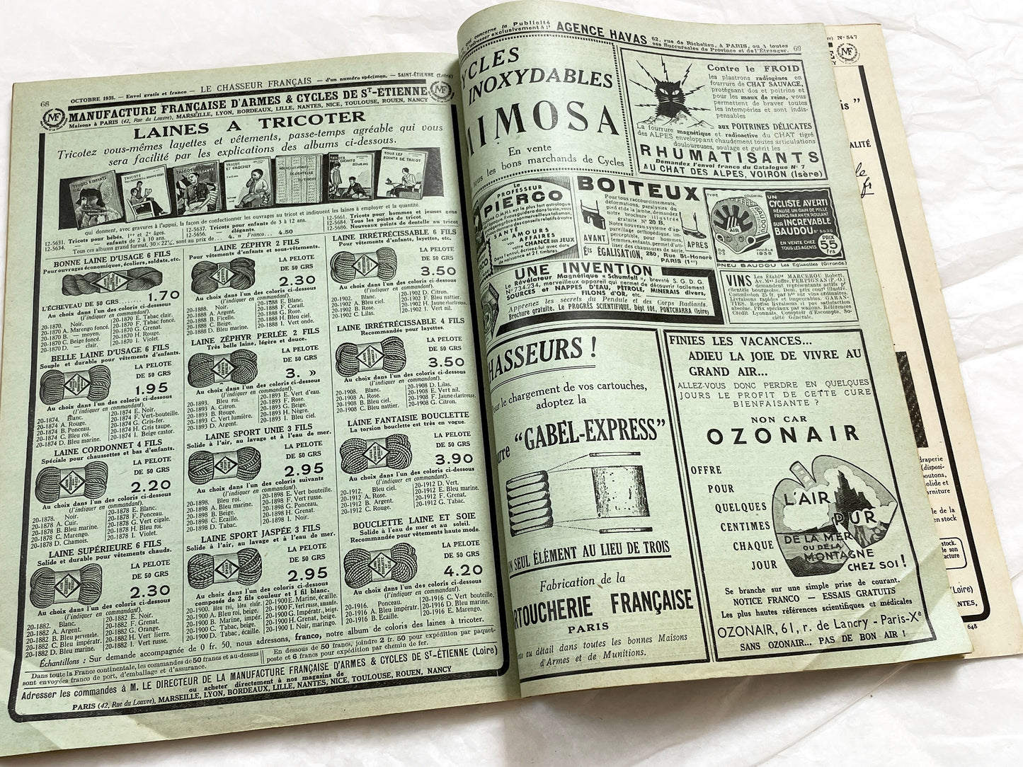 1930s – French Magazine - Le Chasseur Français - French vintage illustrated lifestyle & advertising publication