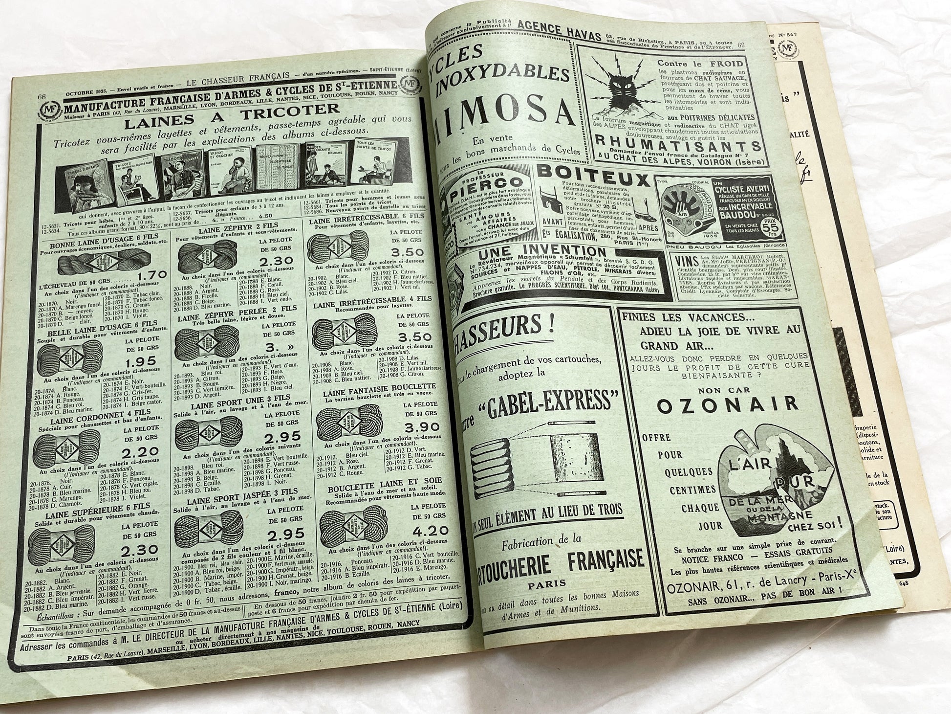 1930s – French Magazine - Le Chasseur Français - French vintage illustrated lifestyle & advertising publication