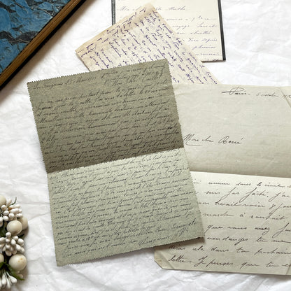 1910s - 20 French letters - Bundle of Antique French Letters – Handwritten 1910s Ephemera – Cursive Script, Ink, Mixed Paper Styles