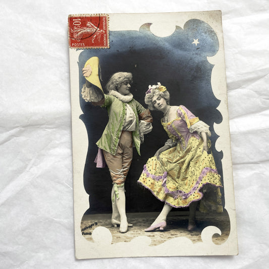 1900s - Antique French Theatrical Postcard - Hand Colored Belle Époque Performers - Vintage Costume Ephemera Collectible - Anthon's Paris