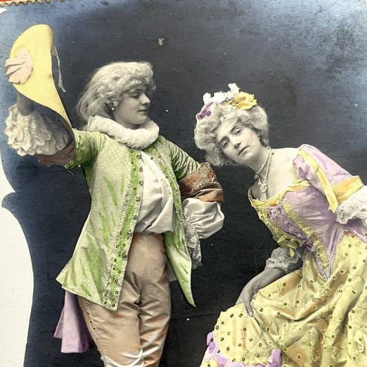1900s - Antique French Theatrical Postcard - Hand Colored Belle Époque Performers - Vintage Costume Ephemera Collectible - Anthon's Paris