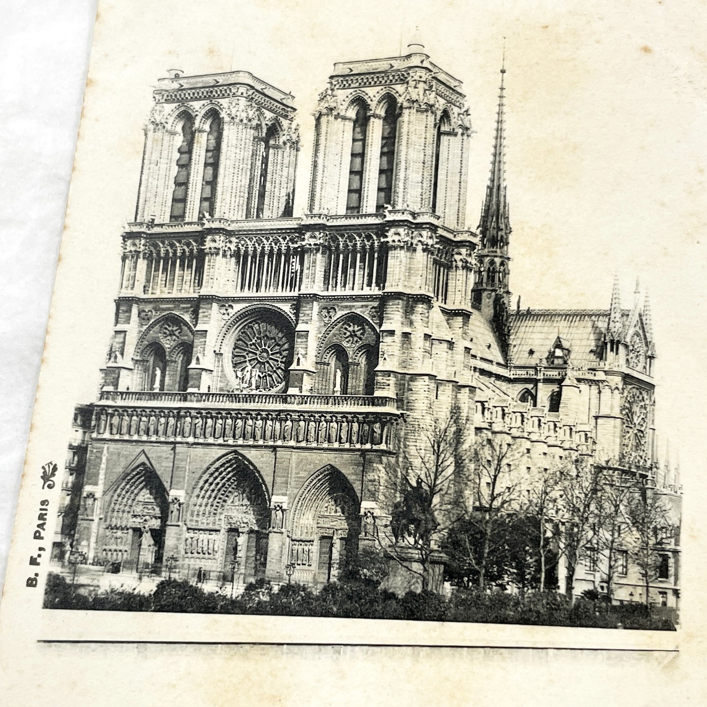 1900s - Vintage Postcard Paris Notre-Dame Cathedral - French Gothic Architecture - Historic Landmark - Collectible Ephemera