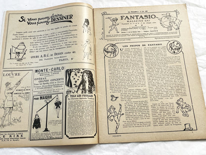 1920s - French magazine "Fantasio" with articles, photos, advertising, etc. - 1922 - 36 pages