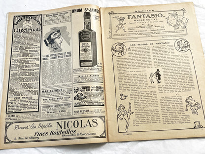 1920s - French magazine "Fantasio" with articles, photos, advertising, etc. - 1922 - 36 pages