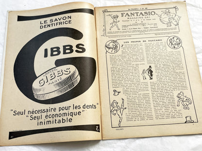 1920s - French magazine "Fantasio" with articles, photos, advertising, etc. - 1922 - 36 pages