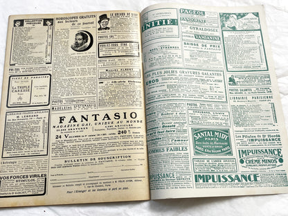 1920s - French magazine "Fantasio" with articles, photos, advertising, etc. - 1922 - 36 pages