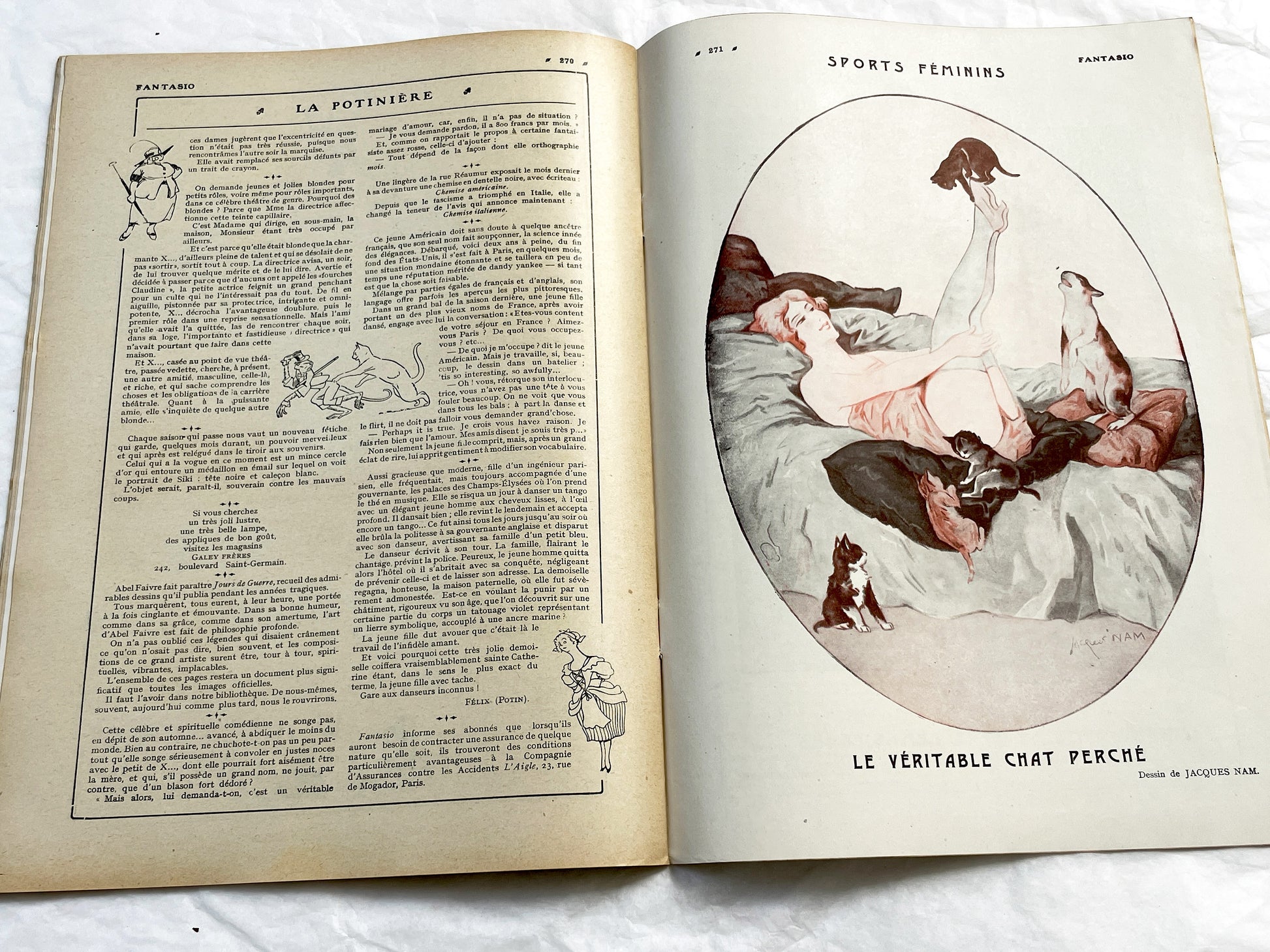 1920s - French magazine "Fantasio" with articles, photos, advertising, etc. - 1922 - 36 pages
