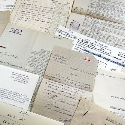1950s - Vintage Ephemera Lot – French Letters, Invoices & Legal Documents from Notary Archive