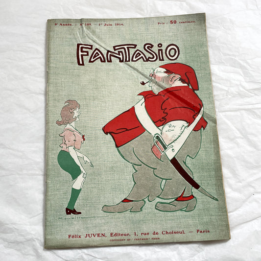 1910s - French magazine "Fantasio" with articles, photos, advertising, etc. - 1914 - 40 pages - First folded pages