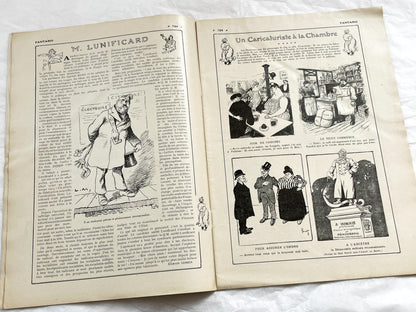 1910s - French magazine "Fantasio" with articles, photos, advertising, etc. - 1914 - 40 pages - First folded pages