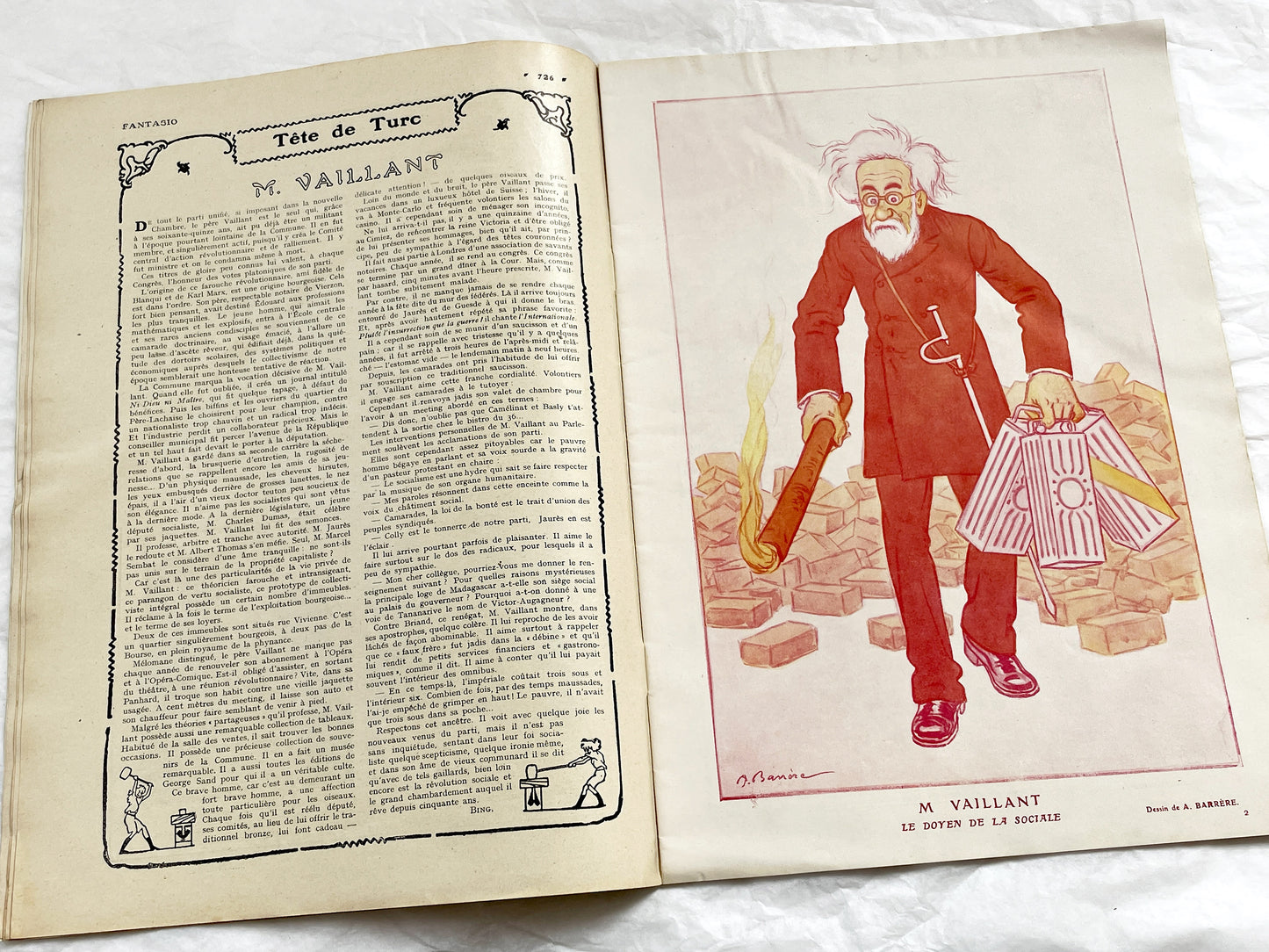 1910s - French magazine "Fantasio" with articles, photos, advertising, etc. - 1914 - 40 pages - First folded pages