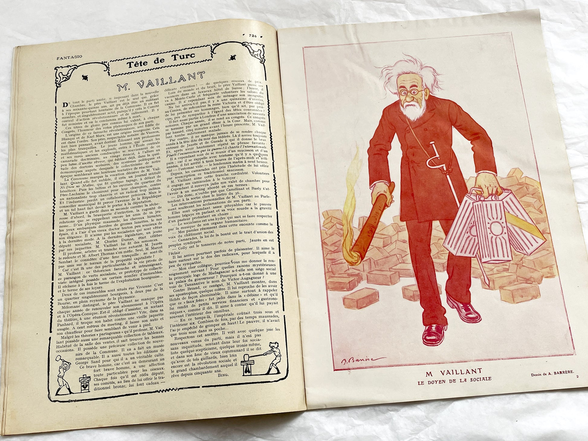 1910s - French magazine "Fantasio" with articles, photos, advertising, etc. - 1914 - 40 pages - First folded pages