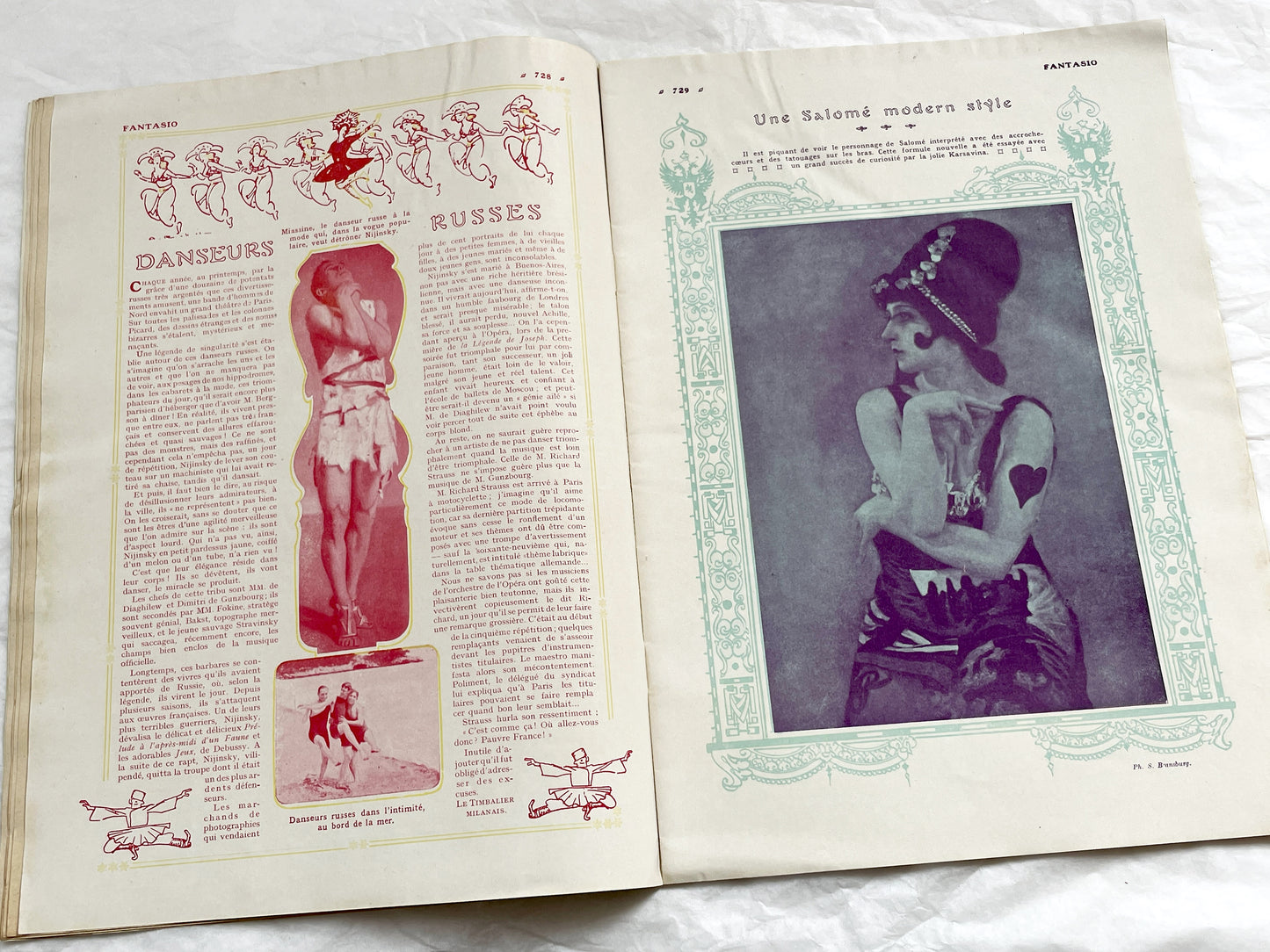 1910s - French magazine "Fantasio" with articles, photos, advertising, etc. - 1914 - 40 pages - First folded pages