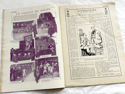 1910s - French magazine "Fantasio" with articles, photos, advertising, etc. - 1914 - 40 pages - First folded pages