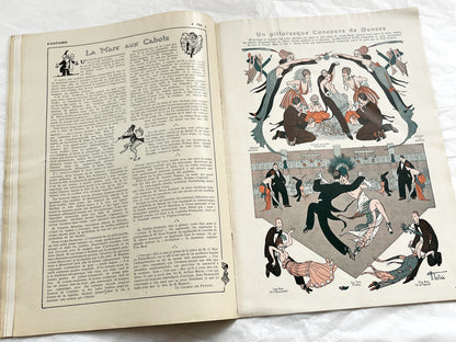 1910s - French magazine "Fantasio" with articles, photos, advertising, etc. - 1914 - 40 pages - First folded pages