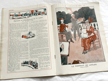 1910s - French magazine "Fantasio" with articles, photos, advertising, etc. - 1914 - 40 pages - First folded pages