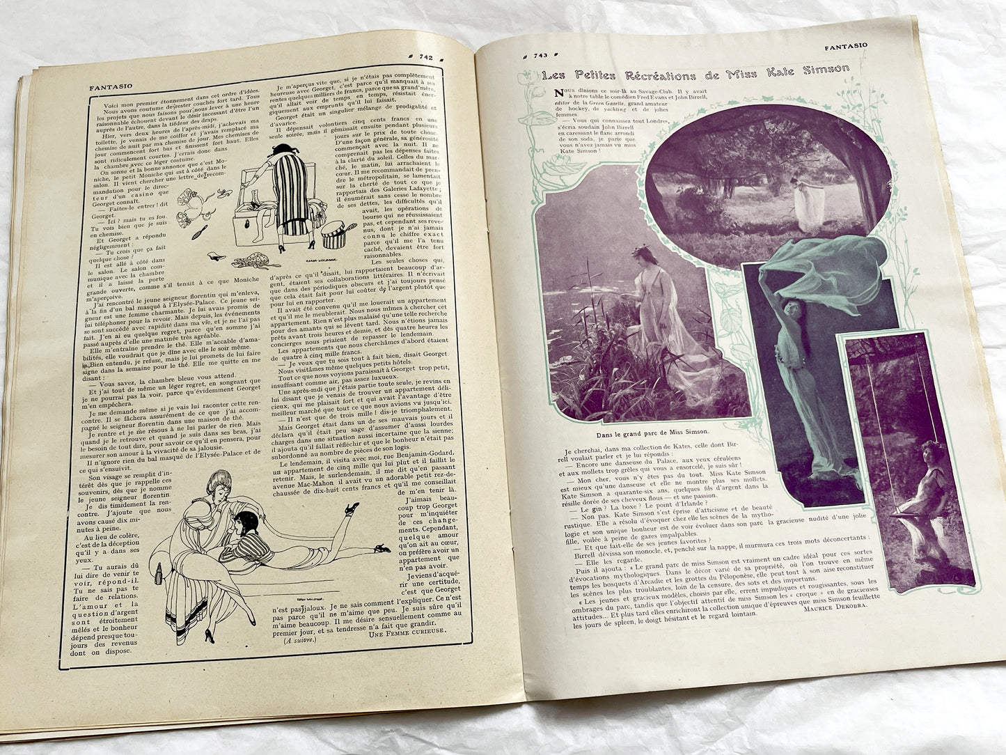 1910s - French magazine "Fantasio" with articles, photos, advertising, etc. - 1914 - 40 pages - First folded pages